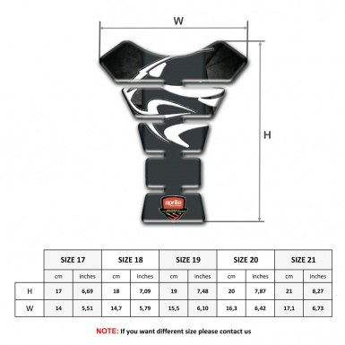 Aprilia Tank Guard Pads Dark Base White Logo 