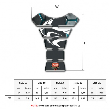 Aprilia Tank Fuse Turquoise Chanels Base and Tiger Head Logo 