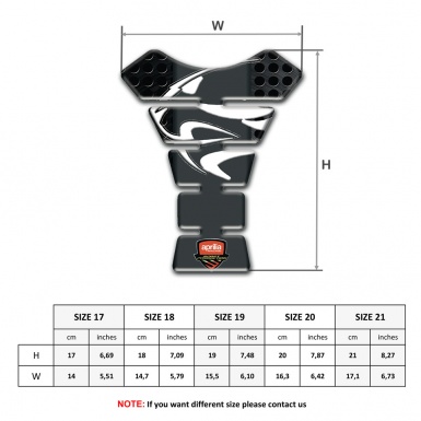 Aprilia Tank Guard Pads Black Perforated Base and Tiger Head Logo 