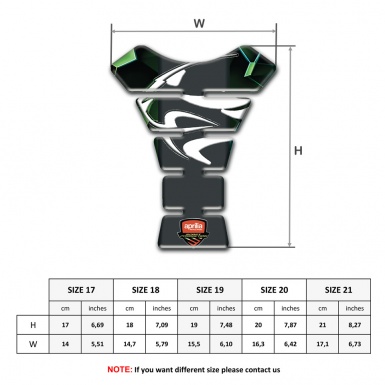Aprilia Tank Fuse Green Diamond Base Effect and White Logo 