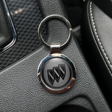 Buick Key Fob Metal Light Chrome Black Logo Classic