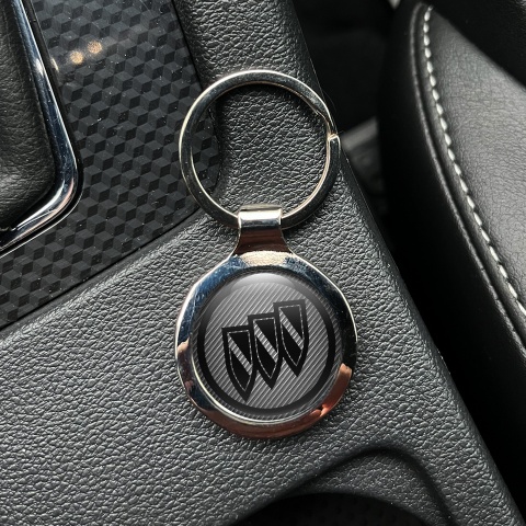 Buick Key Fob Metal Light Chrome Black Logo Classic