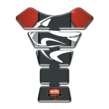 Aprilia Tank Fuse Gray Red Background Graphite Logo Panel 