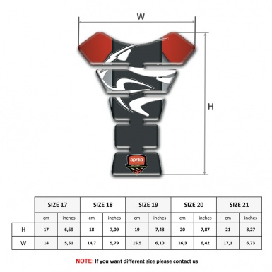 Aprilia Tank Fuse Gray Red Background Graphite Logo Panel 