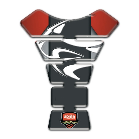 Aprilia Tank Fuse Gray Red Background Graphite Logo Panel 