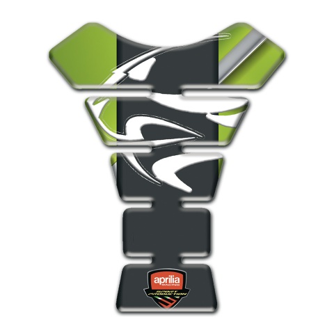 Aprilia Tank Pad Motorbike Green Gray Background Decoration 