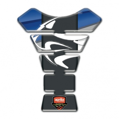 Aprilia Tank Guard Pads Blue Gray background Tiger Head Logo 