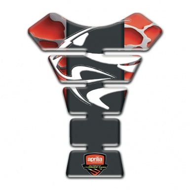 Aprilia Tank Pad Protector Red Clouds Background Graphite Logo Panel 