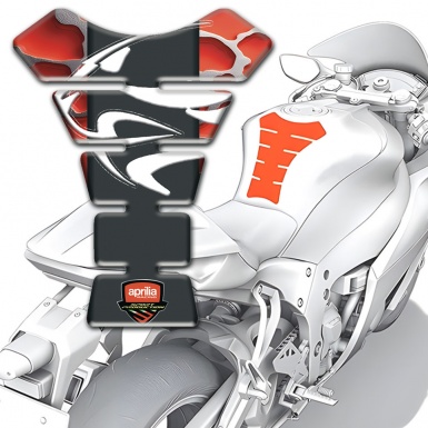 Aprilia Tank Pad Protector Red Clouds Background Graphite Logo Panel 