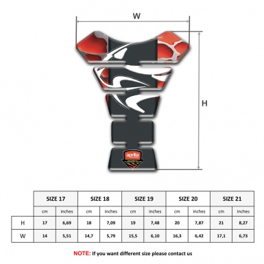 Aprilia Tank Pad Protector Red Clouds Background Graphite Logo Panel 