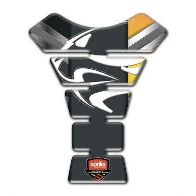 Aprilia Tank Guard Pads Gray Yellow Background Details 
