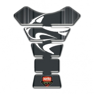 Aprilia Tank Pad Protector White Stripes Base Tiger Head logo