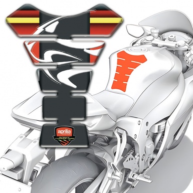 Aprilia Tank Fuse Colorful Patterns White Logo 