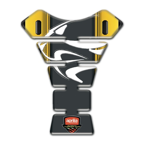 Aprilia Tank Fuse Yellow Print Background Tiger Head logo 