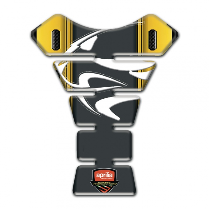 Aprilia Tank Fuse Yellow Print Background Tiger Head logo 