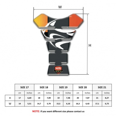 Aprilia Tank Fuse Orange NUance Base Graphite Panel Logo 