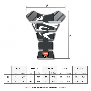 Aprilia Tank Protector Gray background White lOgo 