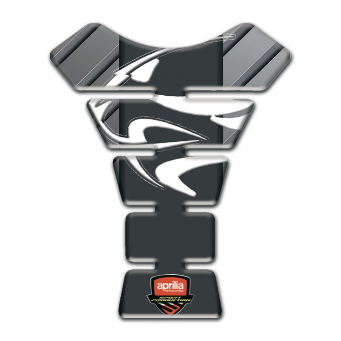 Aprilia Tank Protector Gray background White lOgo 