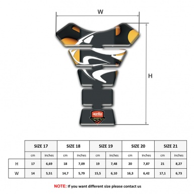 Aprilia Tank Protector Orange Black Background 