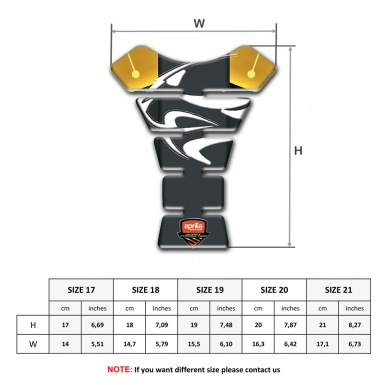 Aprilia Tank Fuse Yellow Motive Base and Graphite Panel Logo 