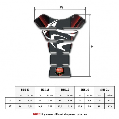 Aprilia Tank Pad Motorbike High-Quality Model with White Logo 