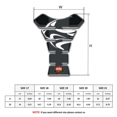 Aprilia Tank Pad Protector Dark Base Tiger Head Logo