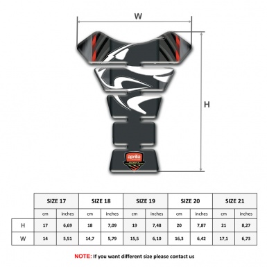 Aprilia Tank Fuse Silicone Sticker with Tiger Head Logo Style 