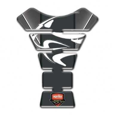 Aprilia Tank Pad Motorbike Gray with White Lines background 