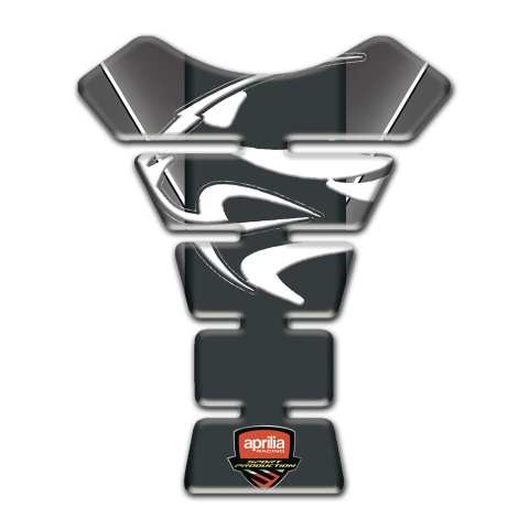 Aprilia Tank Pad Motorbike Gray with White Lines background 