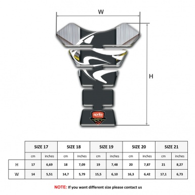 Aprilia Tank Protector Silver background Style 