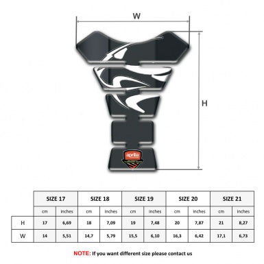 Aprilia Tank Protector Anti Slip Sticker Dark Model 