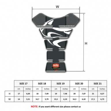 Aprilia Tank Guard Pads Gray Flackes Background 