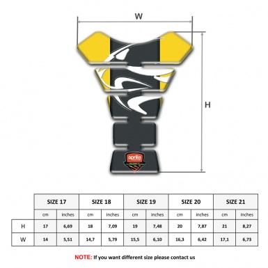 Aprilia Tank Guard Pads Yellow Background 
