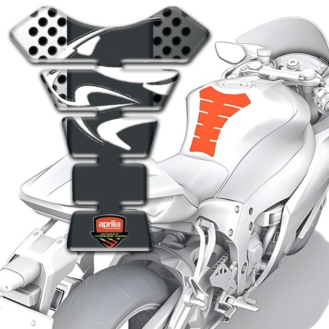 Aprilia Tank Guard Pads Perforated Background Effect 