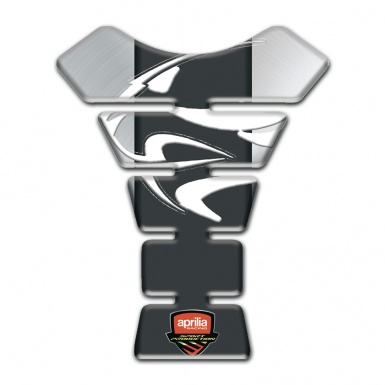 Aprilia Tank Pad Motorbike Silver Background 