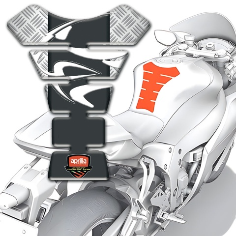 Aprilia Tank Guard Pads Crossed Patterns Background 