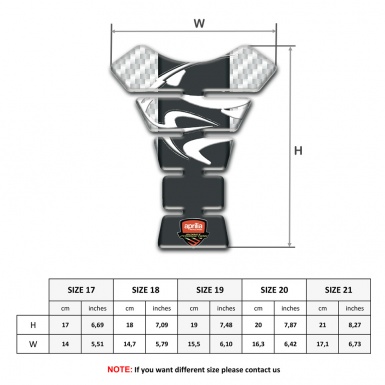 Aprilia Tank Pad Protector White Carbon Background 