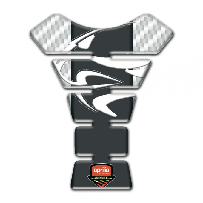 Aprilia Tank Pad Protector White Carbon Background 