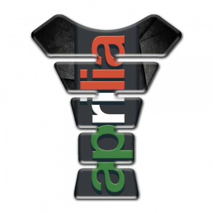 Aprilia Tank Guard Pads Dark Base Colorful Vertical Logo 