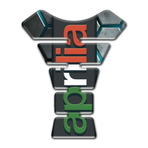 Aprilia Tank Fuse Turquoise Chanels Base Colorful Logo 