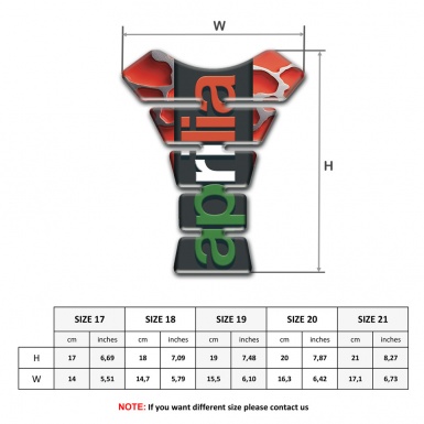 Aprilia Tank Pad Protector Red Clouds Base Colorful logo 