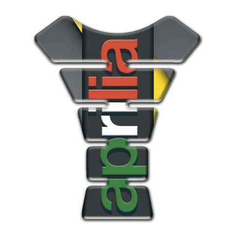 Aprilia Tank Fuse Gray Yellow Base Colorful Logo 