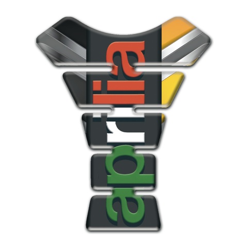 Aprilia Tank Pad Protector Silicone Sticker with Vertical Logo Style 