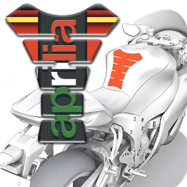 Aprilia Tank Protector Rede Yellow Decorartion Base Colorful Logo 