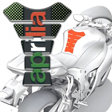 Aprilia  Tank Pad Protector Green Dots Base Colrful Logo 