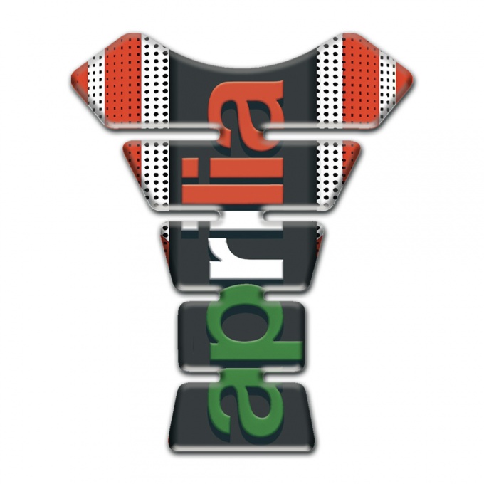 Aprilia Tank Fuse Silver Red Base Stylish Logo 