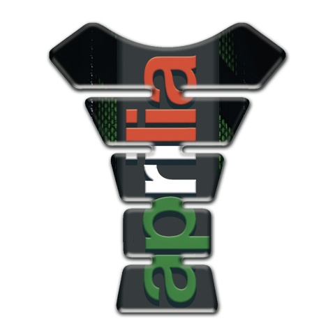Aprilia Tank Pad Motorbike Black green Base Colorful Logo edition 