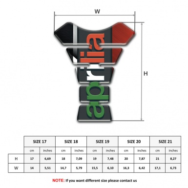 Aprilia Tank Guard Pads Silicone Sticker with Stylish logo 