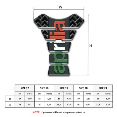 Aprilia Tank Fuse Gray Grid Base Colorful Logo 