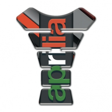 Aprilia Tank Fuse Diagonal Gray Orange Decoration 